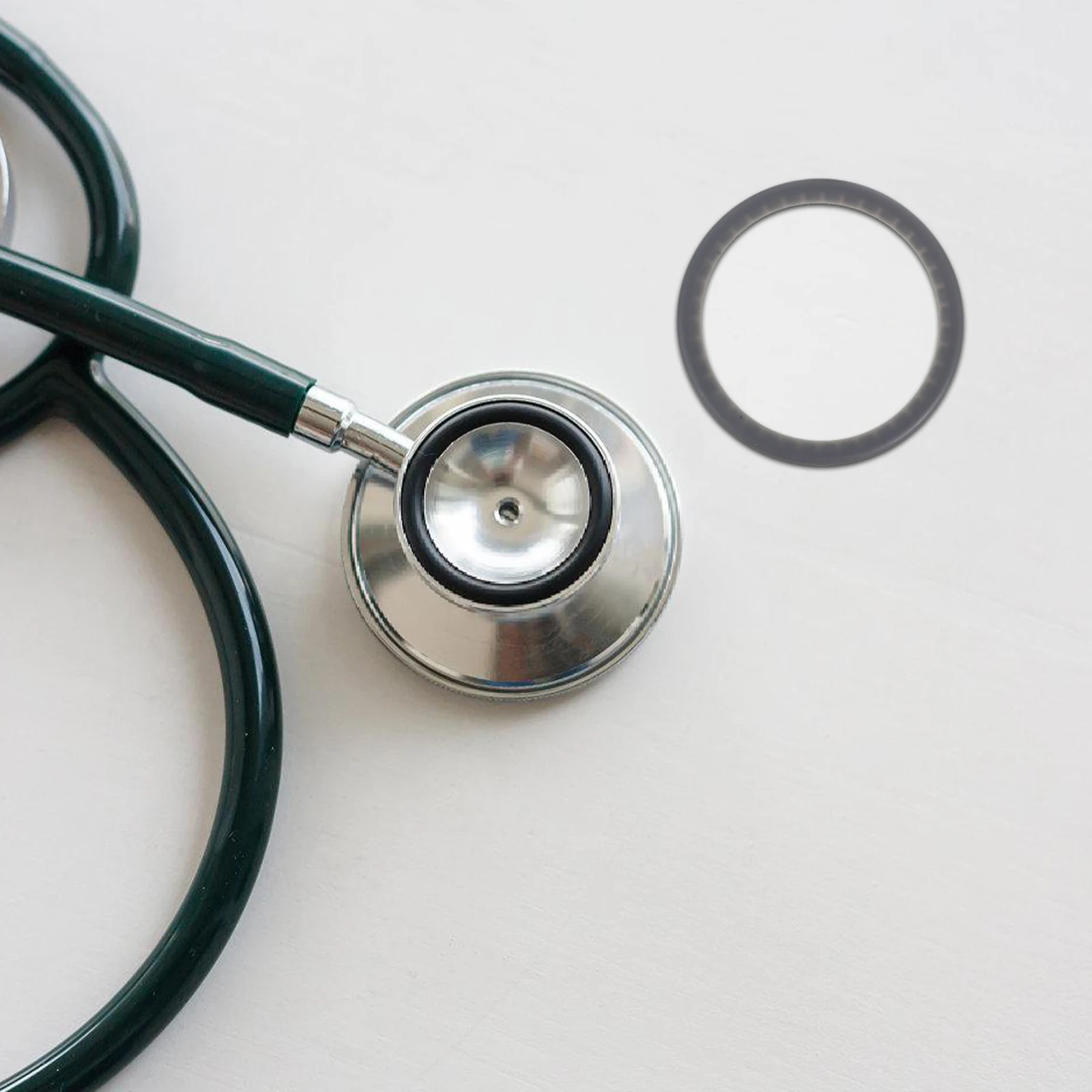 1 مجموعة سماعة الطبيب سدادة الأذن مجموعة غشاء ناعم غطاء جرس الحجاب الحاجز استبدال رمادي التدريس الطبي طقم اطفال الملحقات