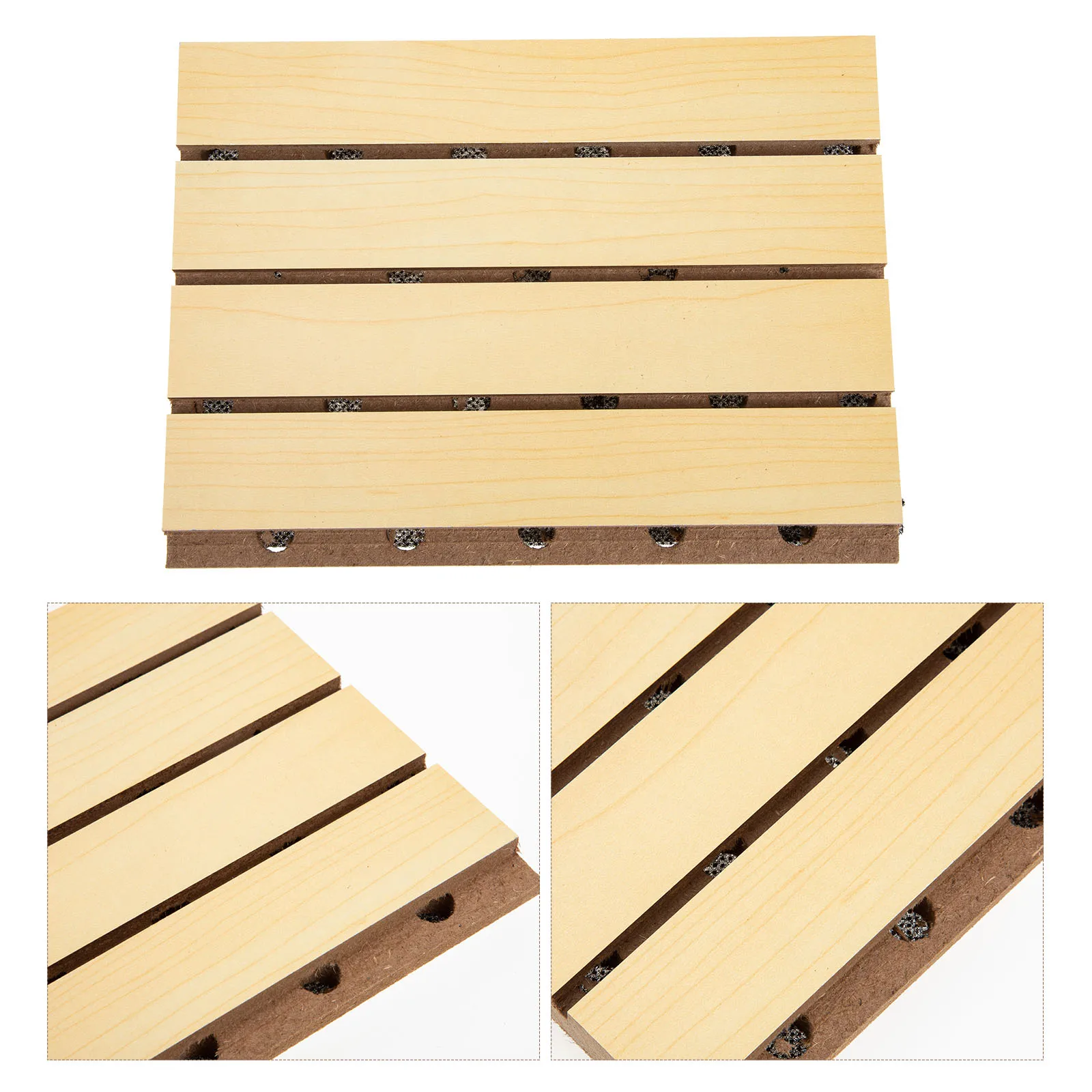 

Wood Perforated Sound Absorbing Panels Acoustic Insulation Boards Soundproofing Materials Echo Reduction Frequency Absorption