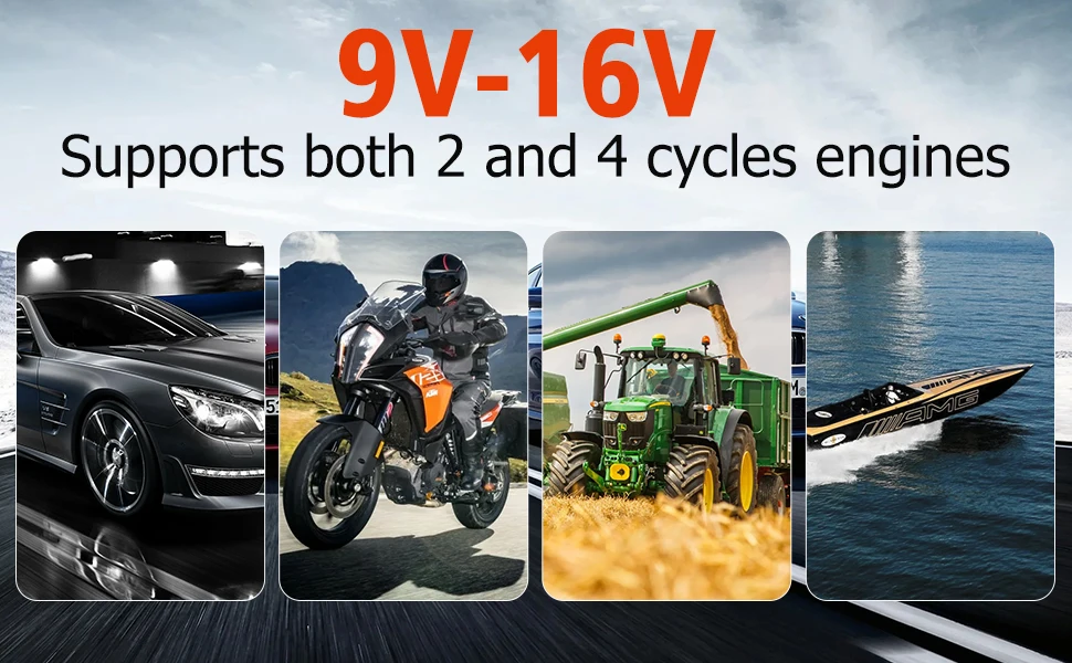 KZYEE KT60 Auto Digital 2 & 4 Takt Benzin Motor Timing Licht 12V Auto Zündung Timing Licht Induktive Strobe lampe Detektor – Detail 7