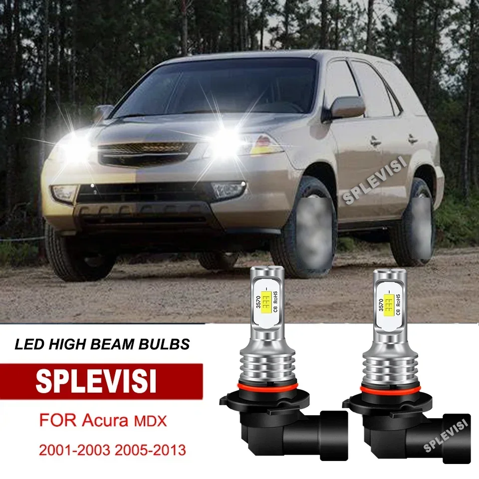 

2x LED Headlight Bulbs High Beam IP67 White Plug and Play Replace For Acura MDX 2001-2003 2005-2013 ILX 2013-2015 CSX 2006-2011