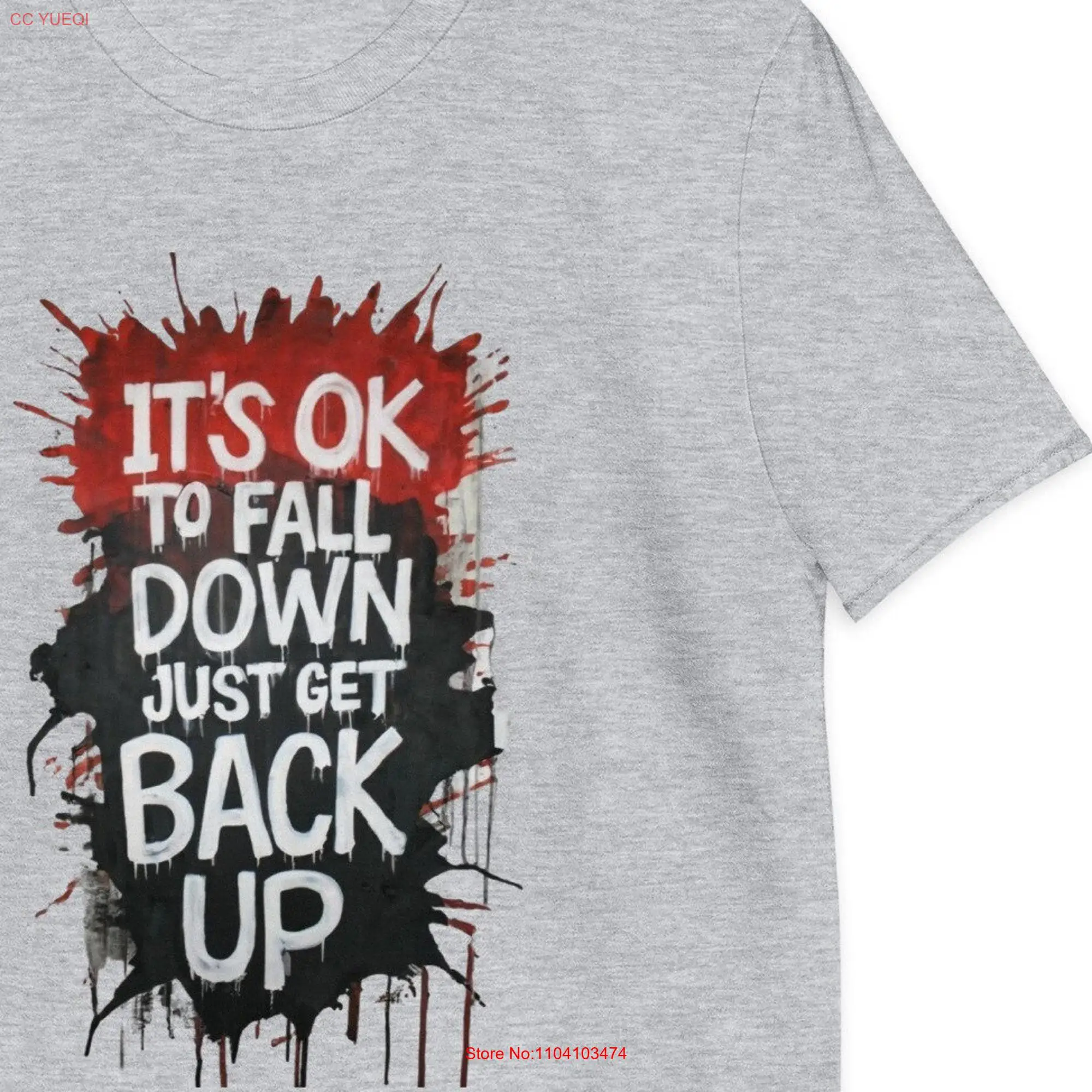 Resilience T Shirt Empowering It's OK to Fall Down back up never give gifts for survivors gift new start