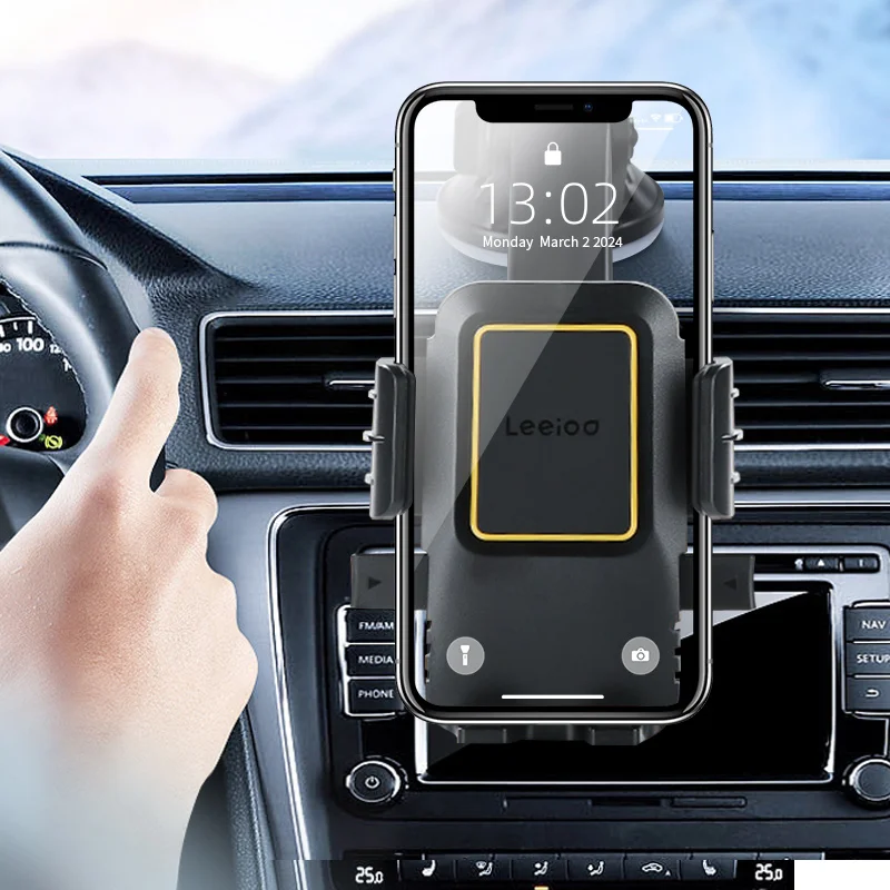 Vehicle-mounted bracket large truck shock-proof suction plate fixed vehicle navigation adjustable