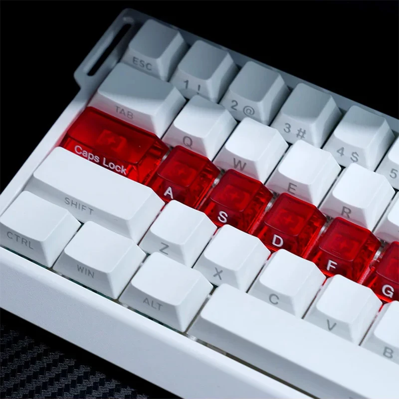 DIY PC Transparent Keycap,19 Keys Cherry Side Print Clear Custom Key Caps Set For MX Switches Mechanical Keyboard