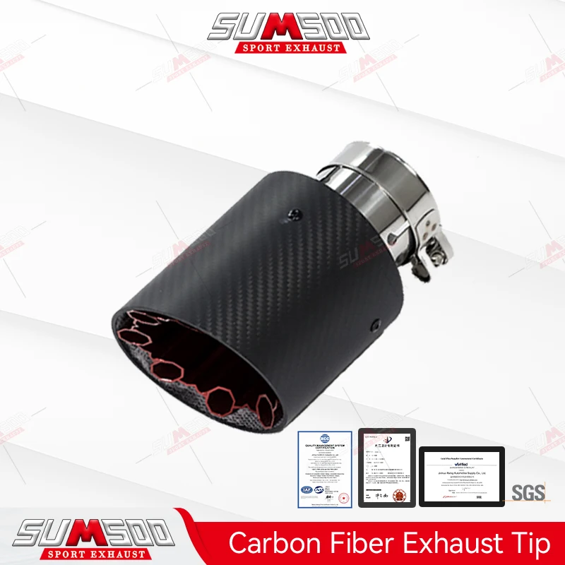 1 قطعة ماتي الكربون الخمار تلميح 101 مللي متر منفذ نظام العادم ل تعديل العالمي مستقيم العادم الخمارات فوهة تلميح #1