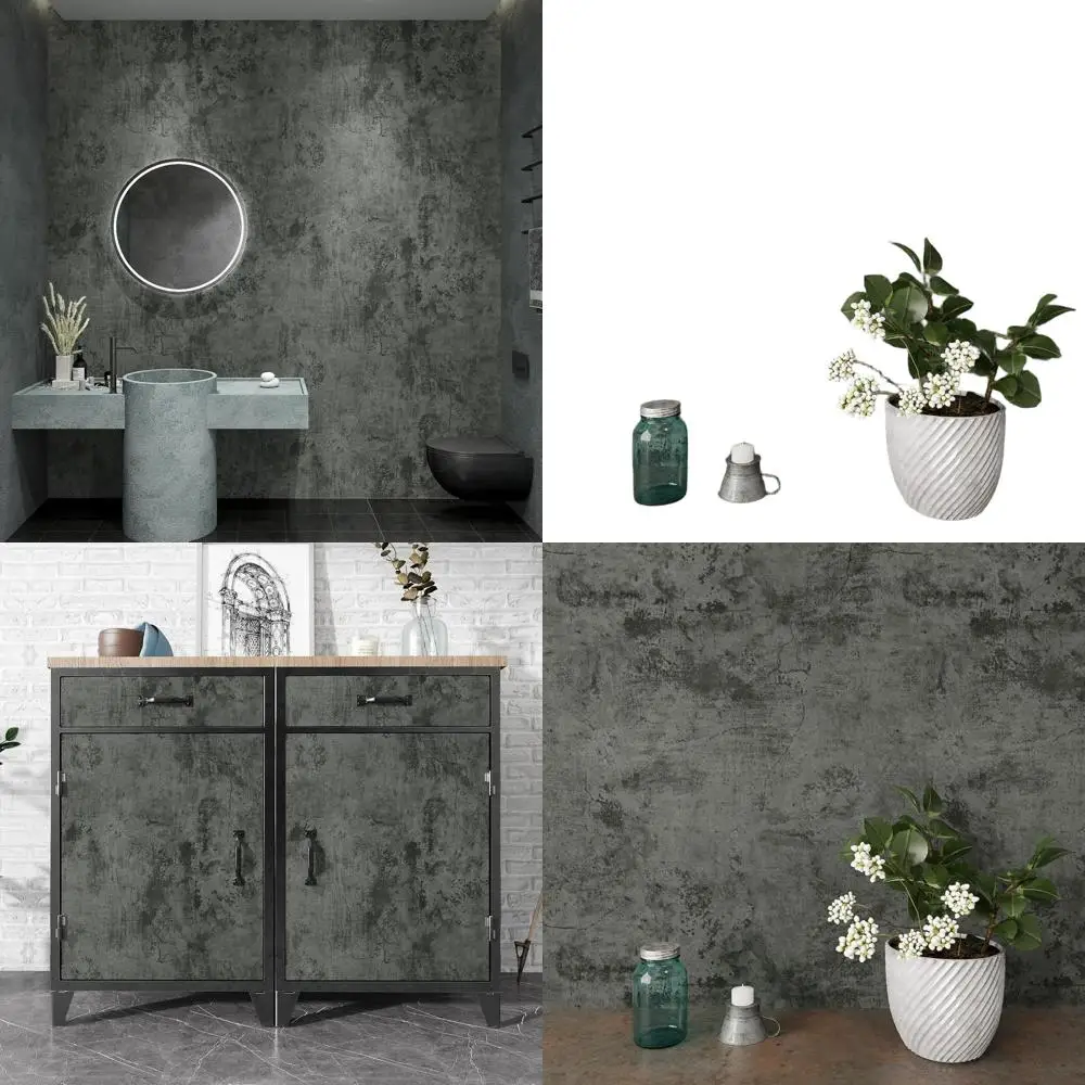 

Современные самоклеящиеся обои под серый бетон 32x35.4 для дома и офиса