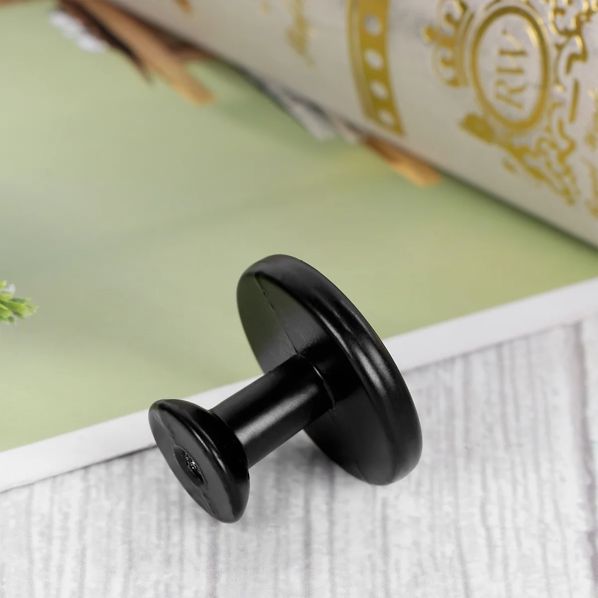 

10Pcs Cabinet Knobs Wardrobe Pull Black Vintage Round Door Handles Kitchen Cupboard Drawer Pulls Durable Door Round Handle