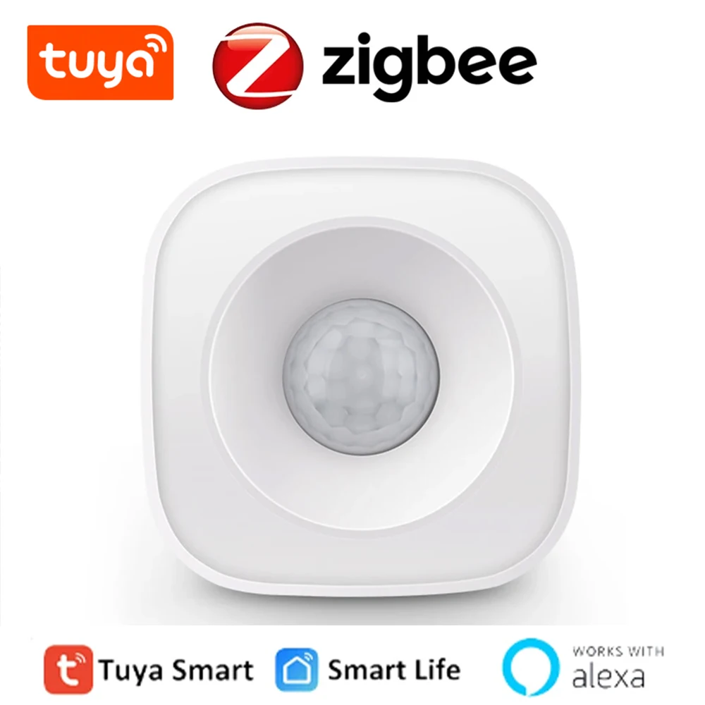 Groothandel Tuya Zigbee Motion Pir Sensor Detector Smart Life App Menselijk Lichaam Beweging Draadloos Beveiligingssysteem Alexa Google Home