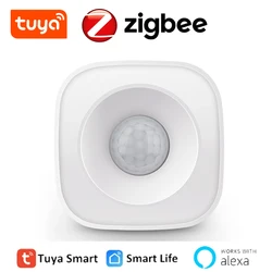 Tuya ZigBee-Sensor de movimiento PIR, Detector de movimiento, aplicación Smart Life, movimiento del cuerpo humano, sistema de seguridad inalámbrico, Alexa, Google Home, venta al por mayor