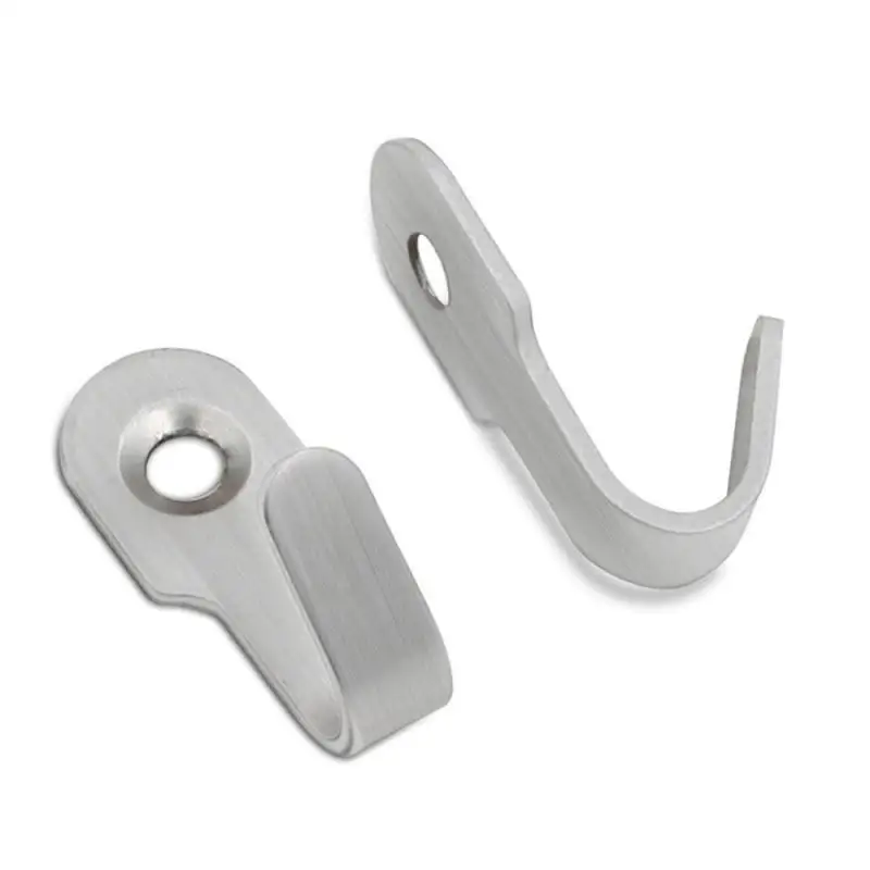 Bathroom Hook Good Load Bearing Stainless Steel Material Solid Steel Coat Hook Cabinet Single Hook Thickened Clothes Hook Silver