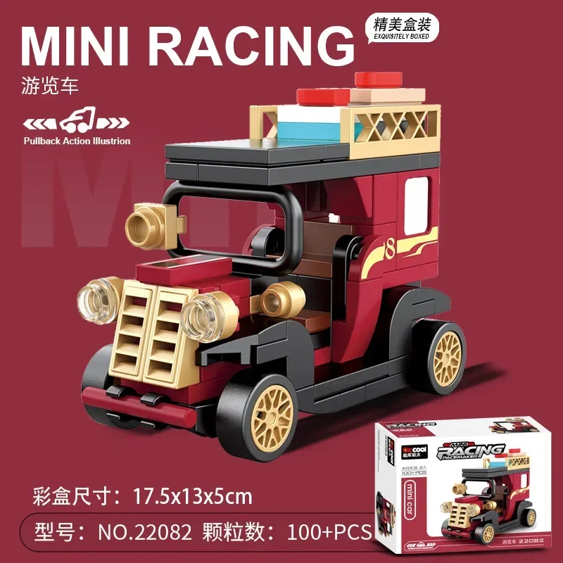 Racing Car Bus Engineering Vehicle Ambulance Pull Back Model Building Blocks Brick Toys Children Boys Compatible With Lego