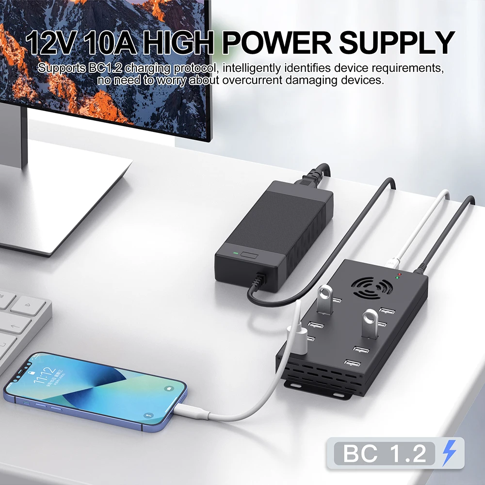 10포트 고속 충전 USB 허브 자동 감지 최적 전류 - Usb Hub 리뷰 및 가격