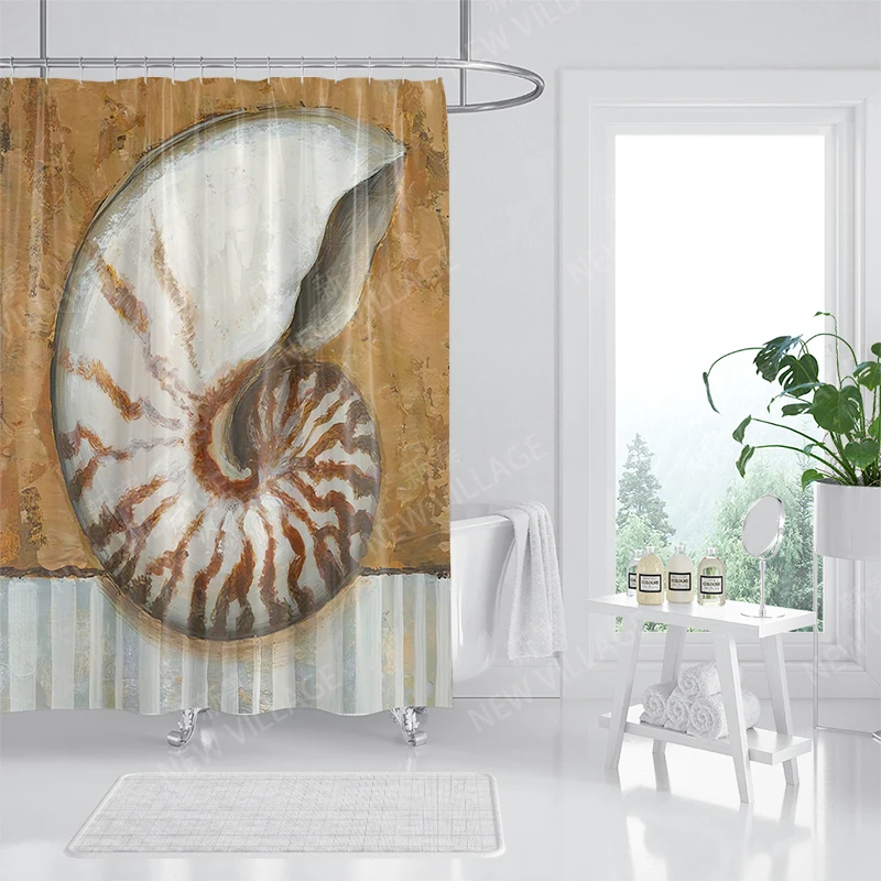 Home waterproof fabric bathroom curtain accessories 90x200 shower shower curtain 240 * 200 Atlantis style shower curtain