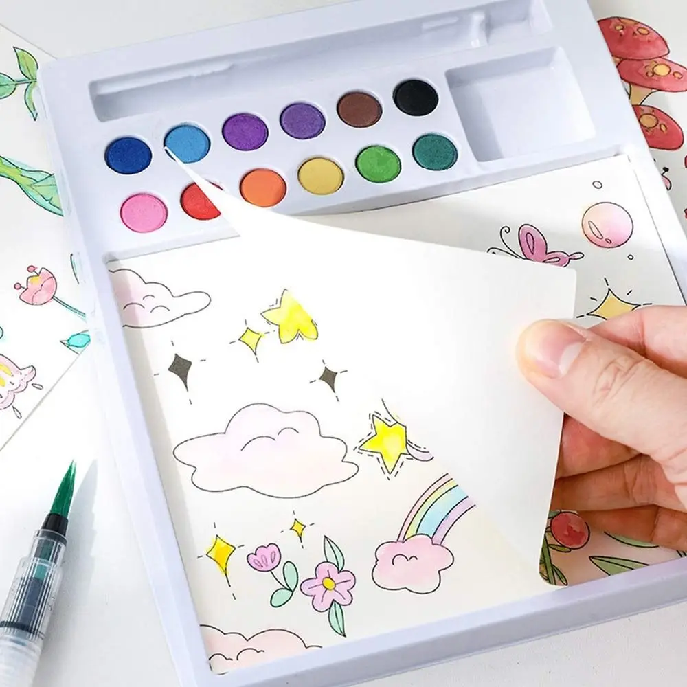 كتاب تلوين كرتوني متعدد الألوان لتعليم الطفولة المبكرة كتاب رسم جرافيتي مع كتاب رسومات الشعار المبتكرة الصباغ الصلبة #5