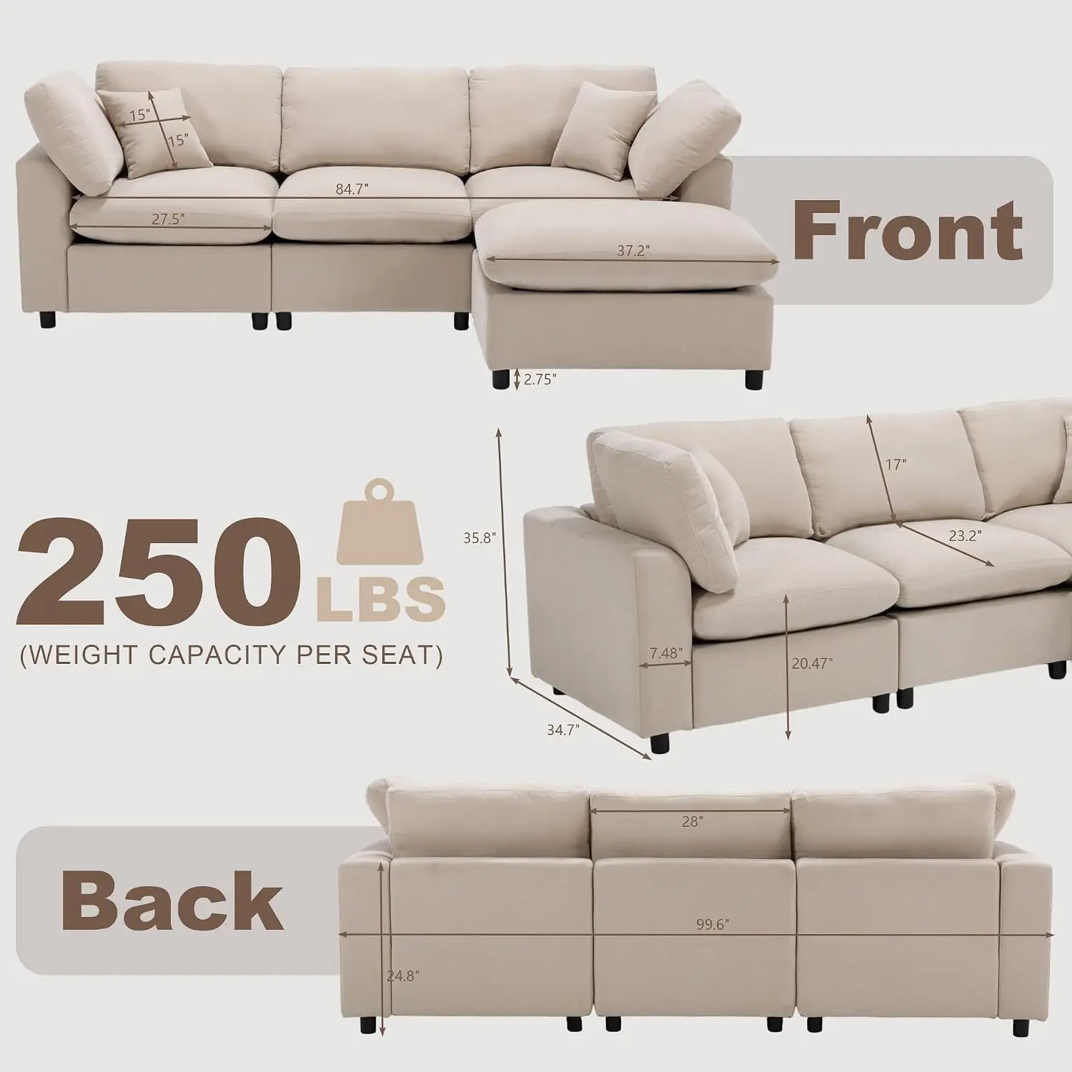 L-Shaped Modular Sectional 1