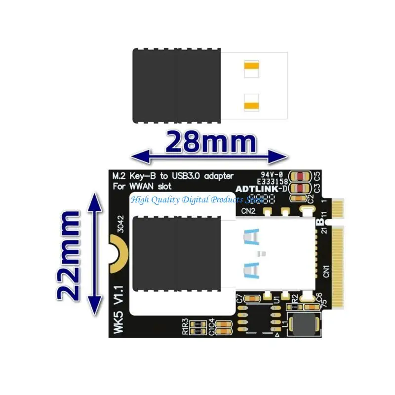 

U2JE Bluetooth-compatible WiFi Networking Card USB3.0 Converters 4G Slot to USB
