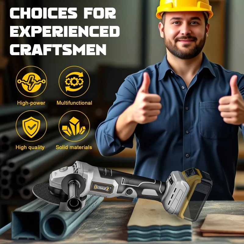 زاوية لاسلكية، بطارية AdaptationDewalt 20v، 8500 دورة/دقيقة، تلميع بدون فرش - محمل صغير 5/8-11 بوصة #5