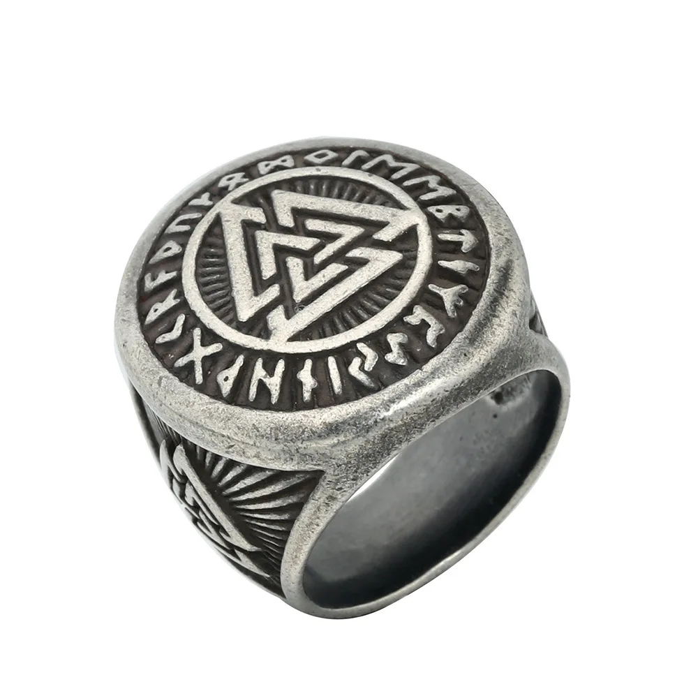 Anillo de sello para hombre, banda de dedo de acero inoxidable con parte superior cuadrada negra, anillos de sello góticos Punk Rock Boy