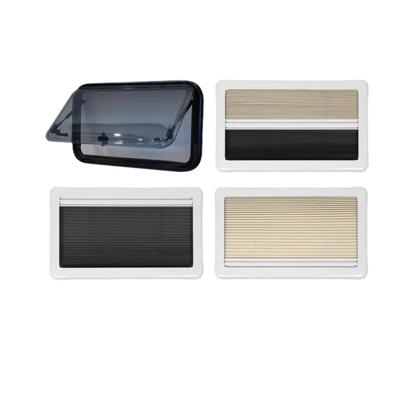 RV push window, acrylic push window, pleated inner frame