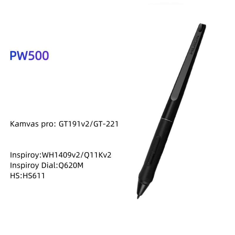 Imagem -05 - Huion-caneta Stylus sem Bateria Tablet Gráfico Digital Pw500 8192 Kamvas Pro Gt221 Gt191v2 Inspiroy Q11kv2 Q620m Hs611