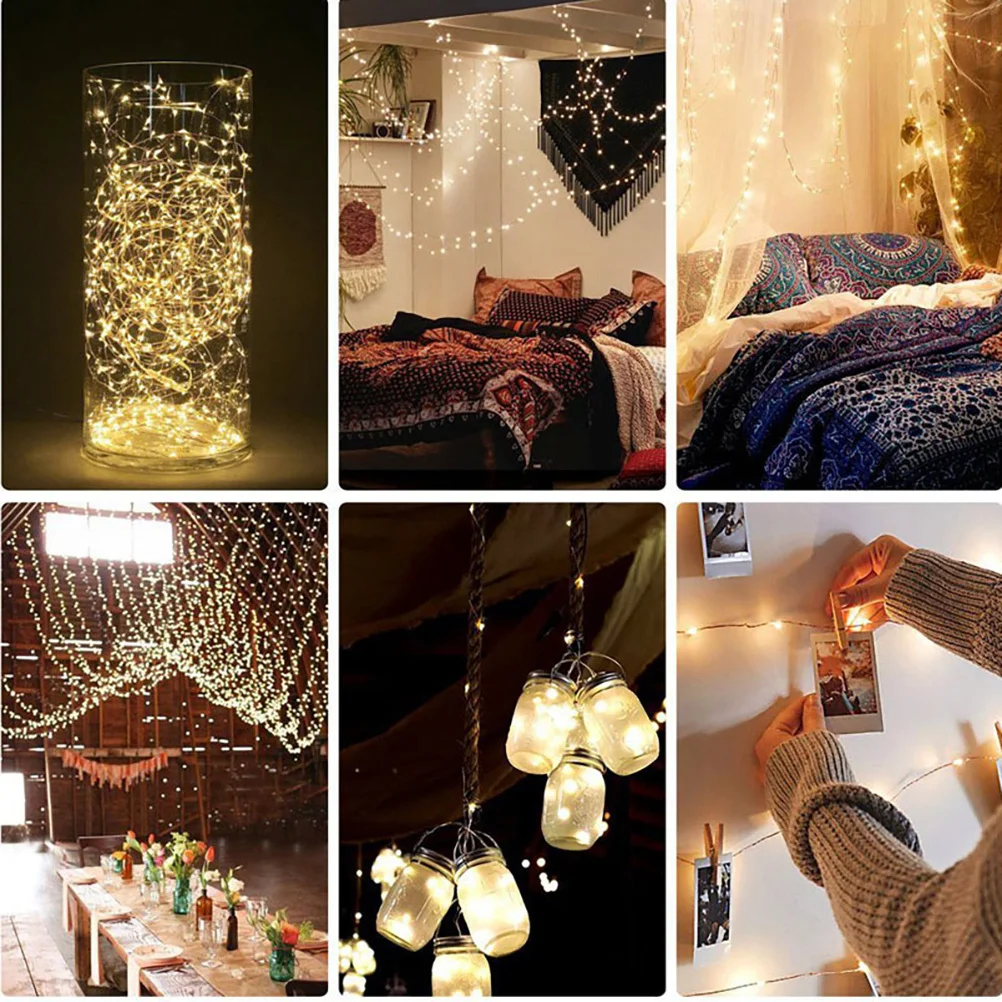 

10m 100leds LED Star String Lights Copper Wire Holiday Decoration USB Powered Party Fairy Light Garden Decor Festive Atmosphere