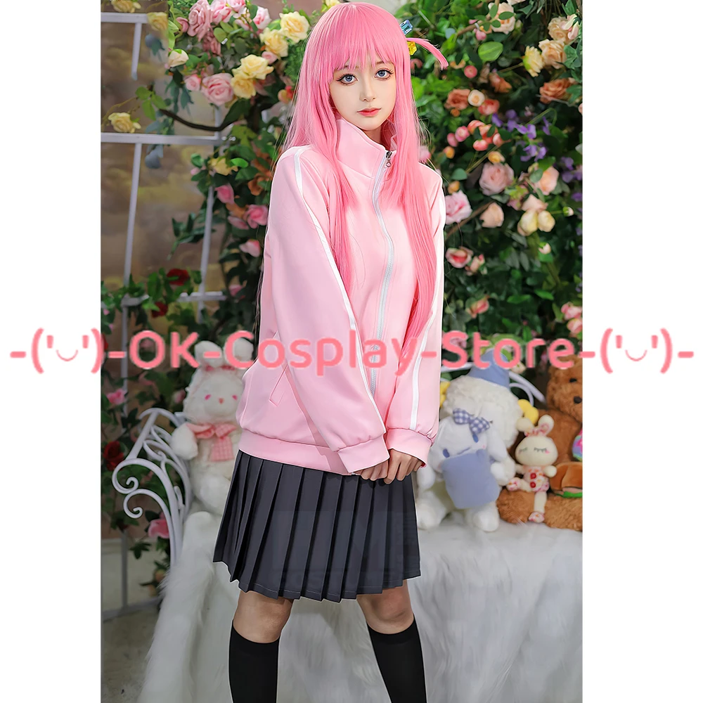 Gotoh Hitori Cosplay Costume Anime Bocchi The Rock Cosplay Women Cute Party Suit Coat Skirts Halloween Uniforms Custom Made