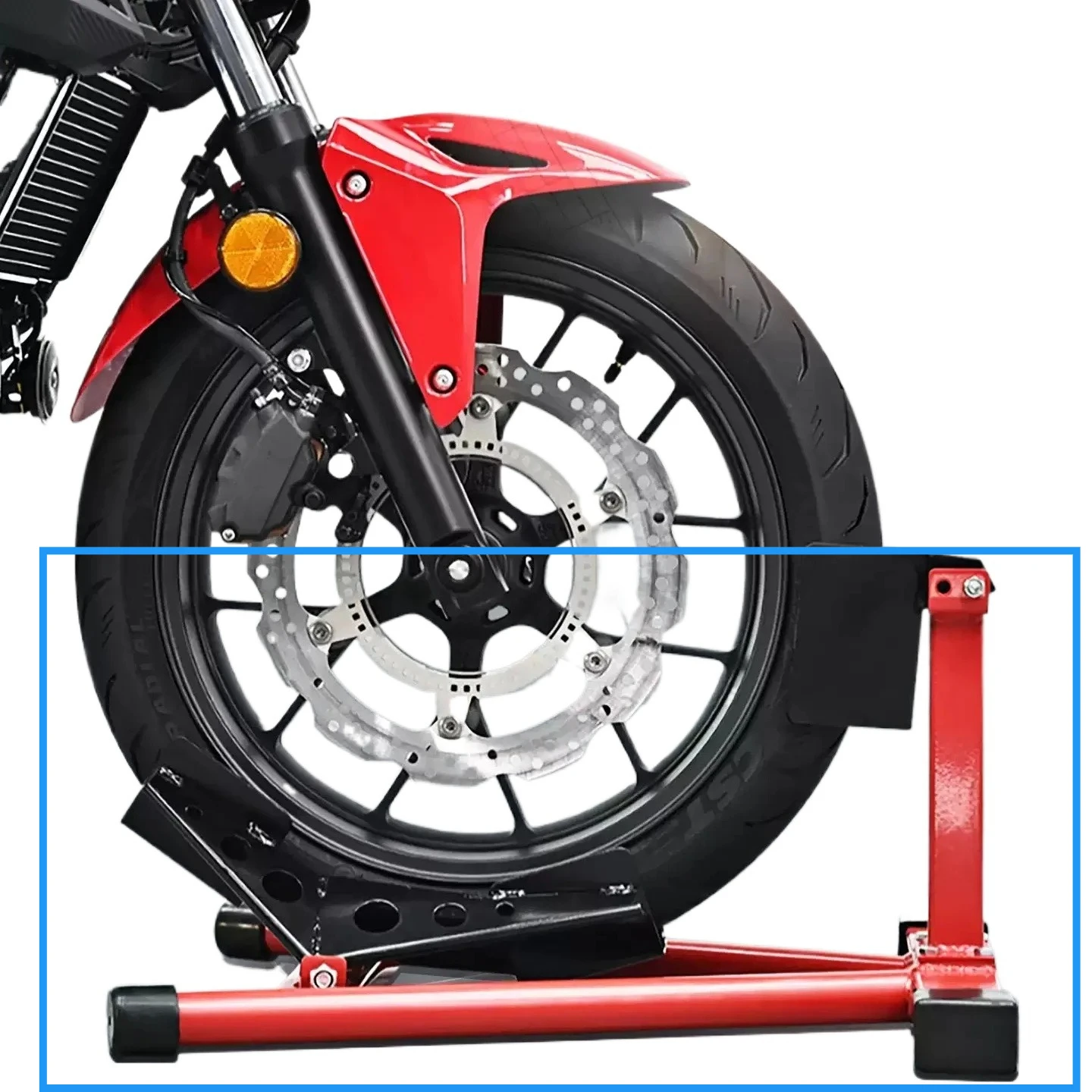 Front Wheel Parking Stand, Motorcycle Repair Stand, Support Bracket, Lift Stand, Motorcycle Repair Tool