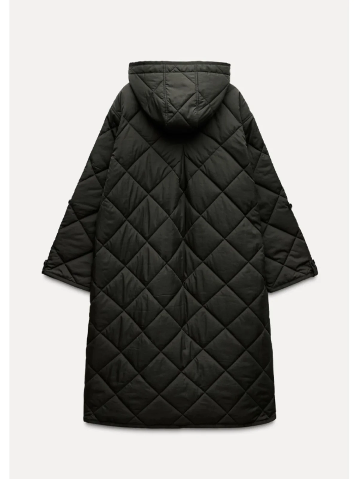 Neuer Lässiger Komfortabler Langer Baumwoll-Mantel für den Winter, Locker Geschnittener Kapuzenmantel mit Gerippten Dekorativen Details, Verdickter Pendler-Mantel für Damen