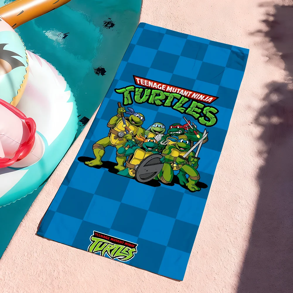 Classic Anime T-TMNT Towel Soft Pool Gift For Travel Gym Shower Camping Quick Dry Sports N-Ninja T-Turtles Large Beach Towels