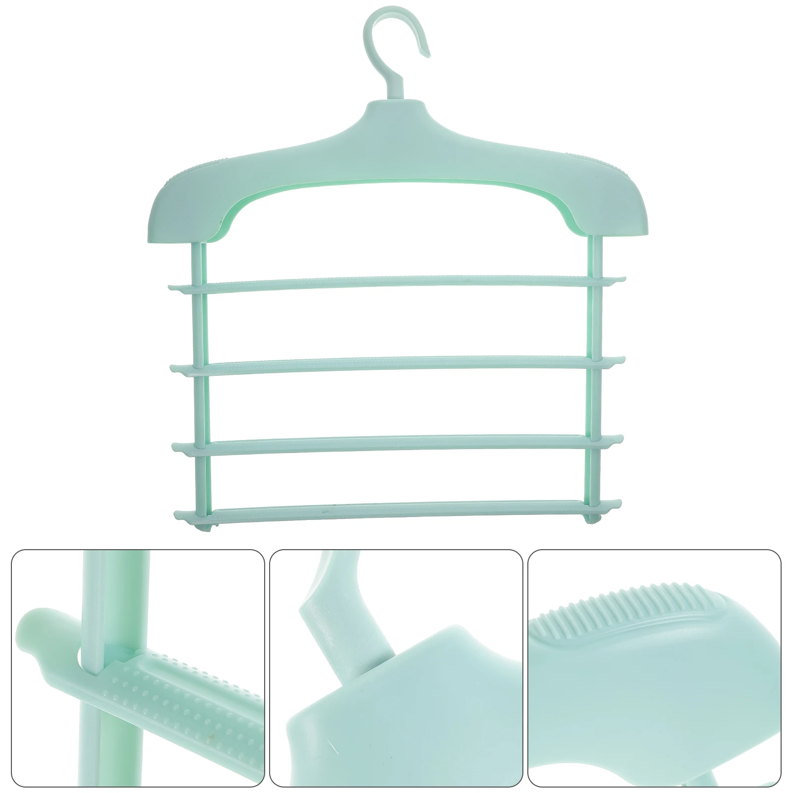 

Clothes Organizer Hangers Hanging Rack Scarf for Multiple Scarves Sky-blue Pp Clothing