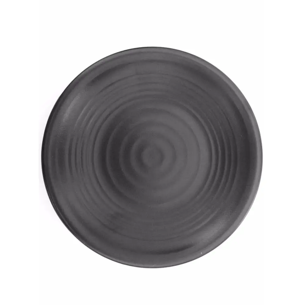 

Melamine Round Dinner Plate Set, Black, 8"", 9"", 10"", 11.5"" Dia, Black, Ljp Series (6, 8"")