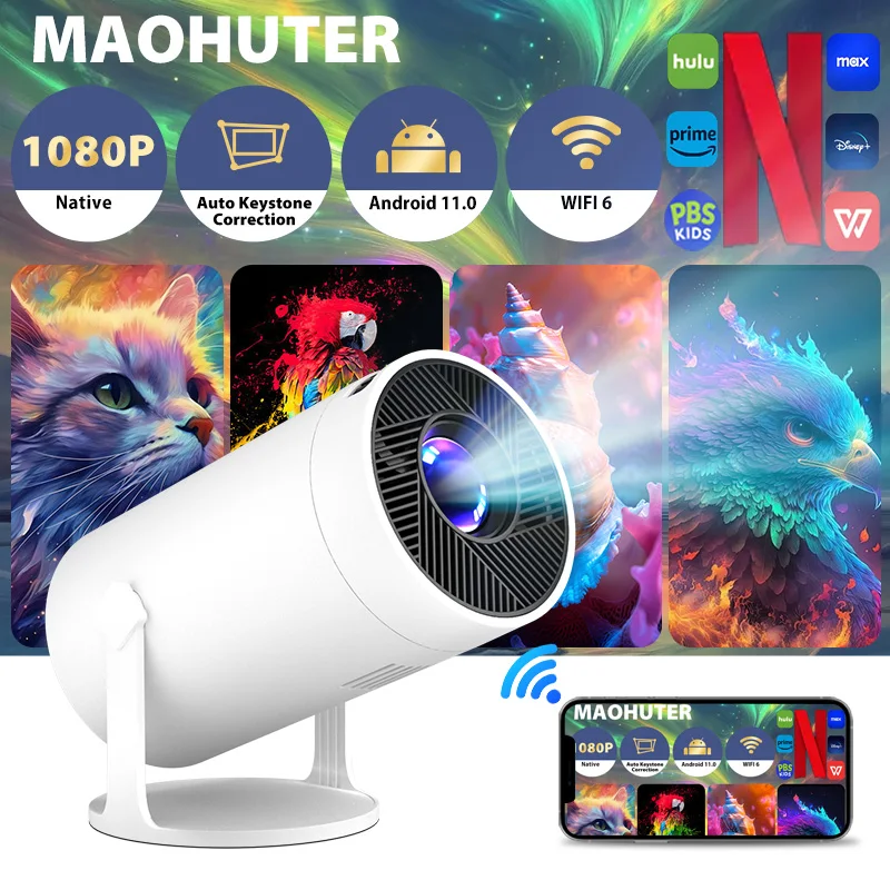 

Magcubic Projector Z10 Pro 1280*720P HD Mini Portable Home Cinema Outdoor Projetor Compatible Android System Wi-Fi Bluetooth