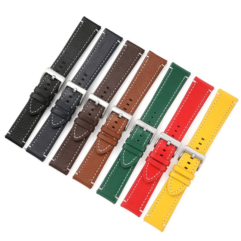 

20mm 22mm Quick Release High Quality Cowhide Leather Watch Strap Replacement for Universal Waterproof Watch Band Accessories