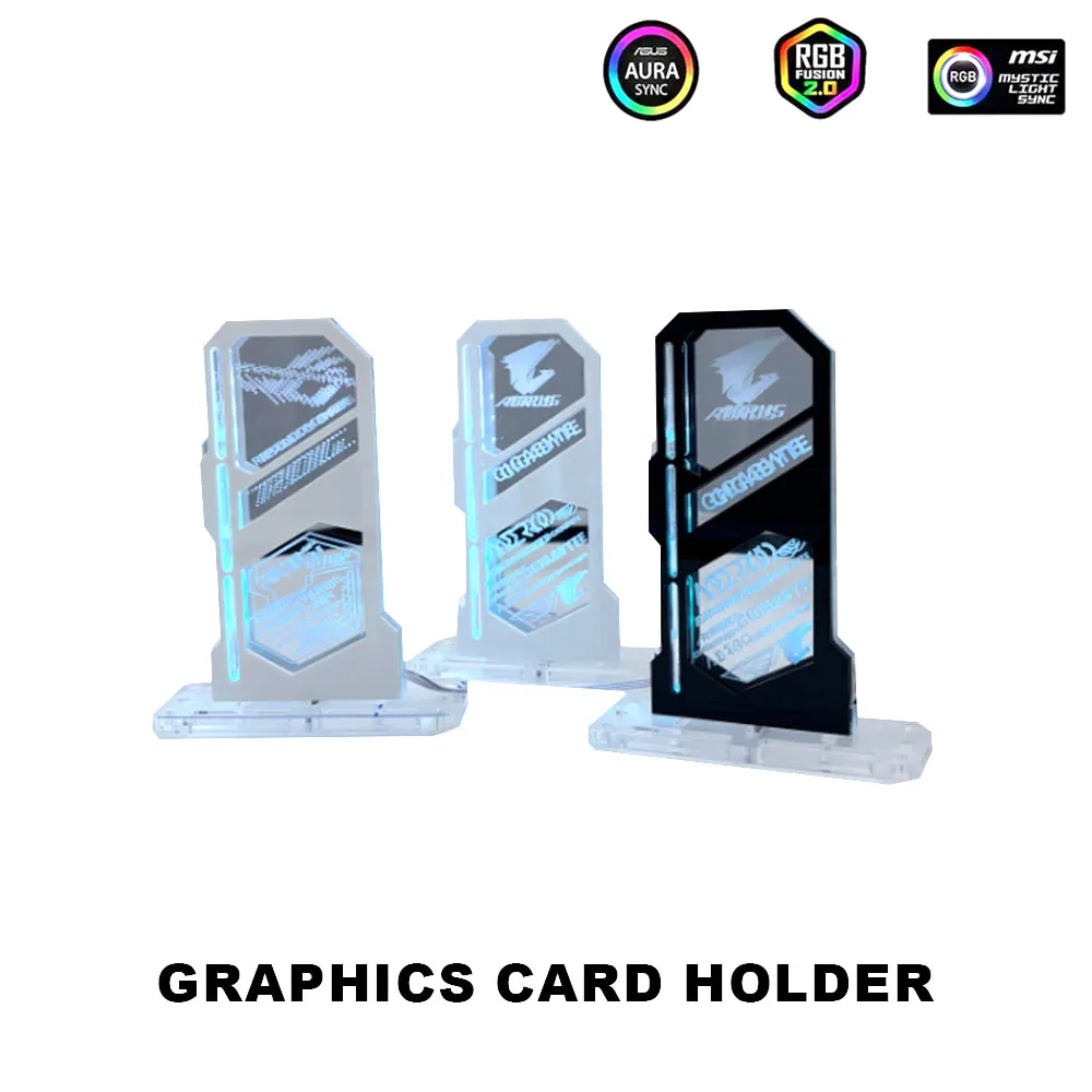 

Вертикальный держатель видеокарты ARGB 5090 5080 MOD Gamer Cabinet Кронштейн для графического процессора Поддержка SYNC 3060 3070 3080 3090 4060 4070 4080 4090