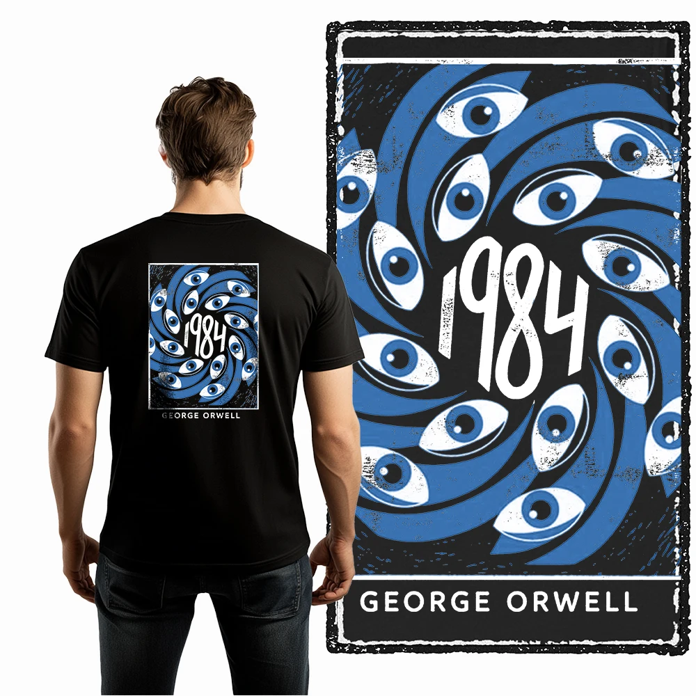 Coolmind 1984 الخلفي القطن الشارع الشهير بارد الحصري الجرافيك الرجال تي شيرت الرجال التي شيرت الشارع الشهير الجرافيك تي شيرت للرجال المحملة