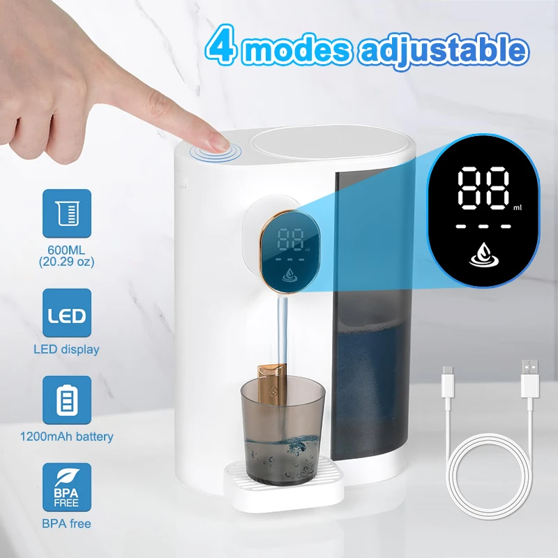 

600ML Automatic Mouthwash Dispenser for Bathroom , 4 Levels Wall Mounted Mouth Wash Dispenser with Cup and Magnetic Holder