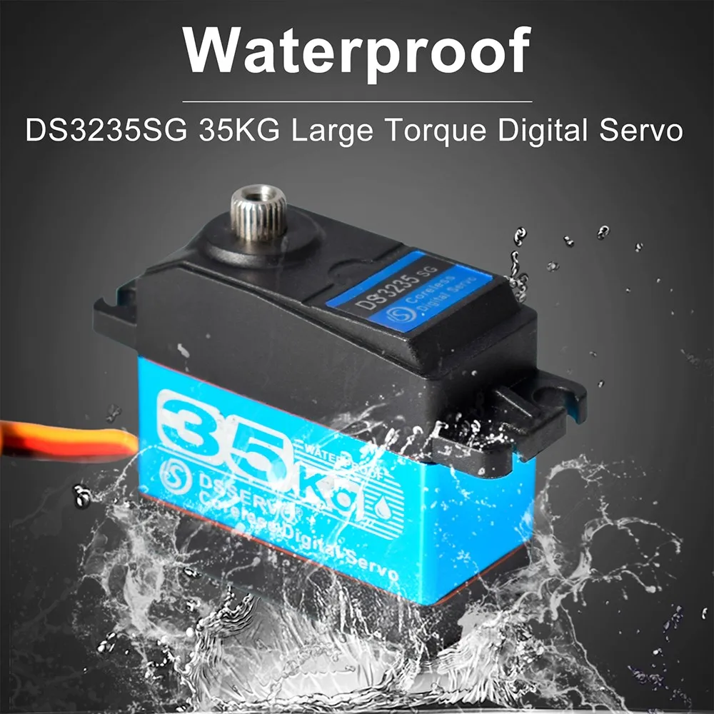 Dsservo 4 Uds 35kg Servo Digital de Metal alto Torque DS3235 engranaje inoxidable impermeable para coches RC a escala 1/8 1/10 1/12 robótico DIY