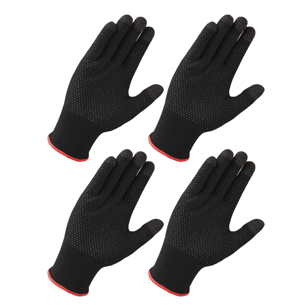 2Pairs قفازات شاشة اللمس الشتاء النساء الدافئة عدم الانزلاق بسط أطراف الأصابع قفازات رياضية للرجال لمس استخدام النشاط في الهواء الطلق #2