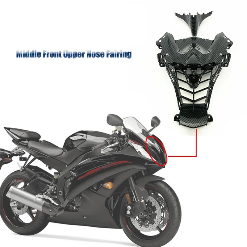 

A04E-Motorcycle Middle Front Upper Nose Fairing Motorcycle Head Fairing For YZF R6 2008-2016