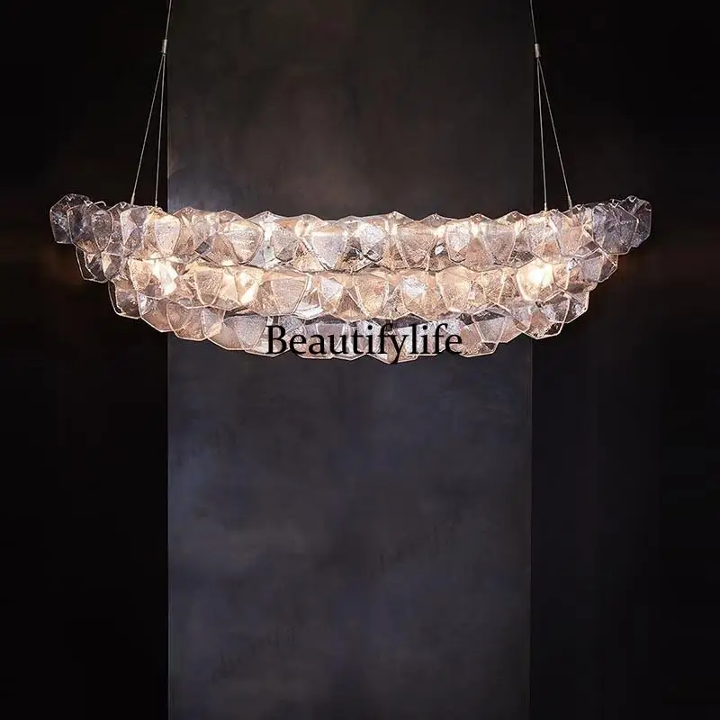 Model room restaurant chandelier catering clothing store cashier bar, glass lamp