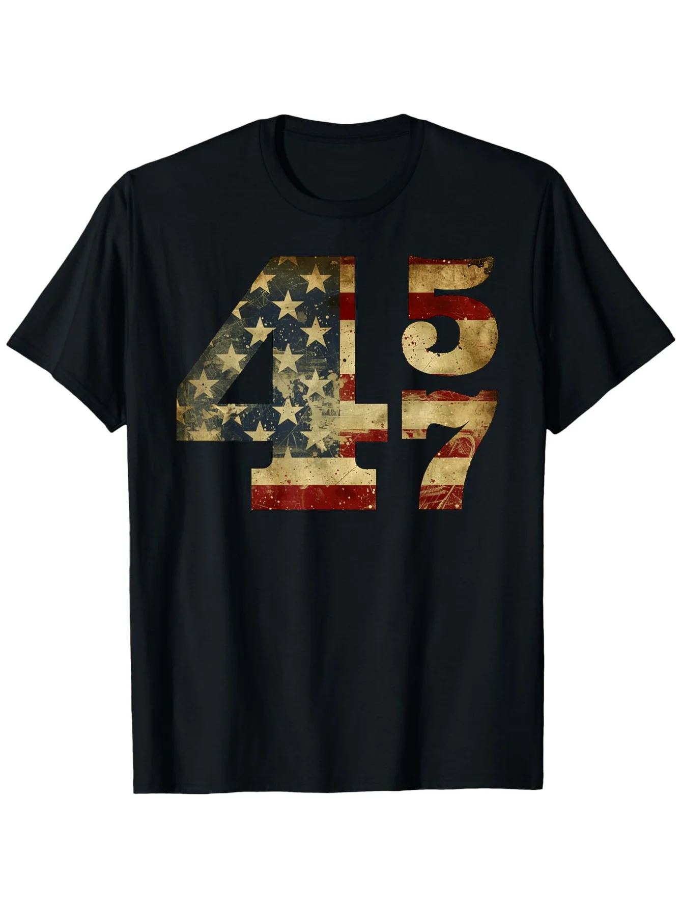 

1pc Men s Patriotic American Flag 45 47 Graphic T Shirt Casual Cotton Crew Neck with Slight Stretch Regular Fit Summer Wear