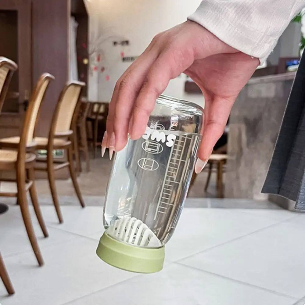 Gifts 300ml Summer Pocket Water Cap Transparent with Measuring Student Tea Cup with Tea Strainer Plastic Water Bottle