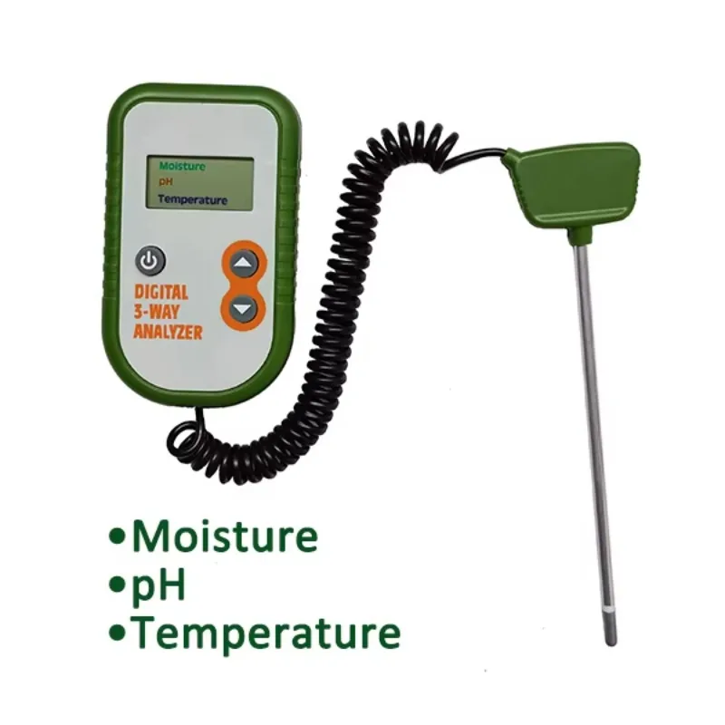 New Digital 3 in 1 Soil Thermometer Moisture pH Meter