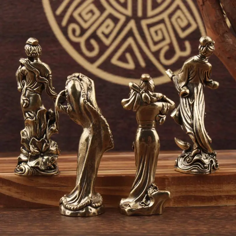 1 Pc Xishi Diaochan Wang Zhaojun Yang Yuhuan Retro Decoration Desktop Crafts Ornaments Four Beautiful Women Figure Home Decor