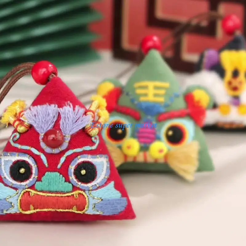 090B retro borduurwerk sachet diy materiaalpakket handgemaakte knuffelhanger