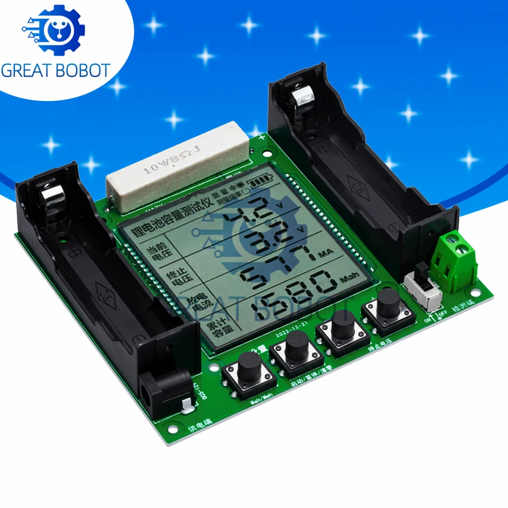 BS 18650 Lithium Battery Capacity Tester Module High Precision XH-M239 LCD Digital Display True Capacity MaH/mwH Measurement
