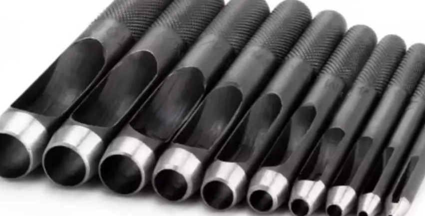 1-10mm 12PCS Hollow Punch Set Carbon Steel Leather Craft Round Hole Tool For Belt Watch Band Gasket Rubber Plastic Vinyl