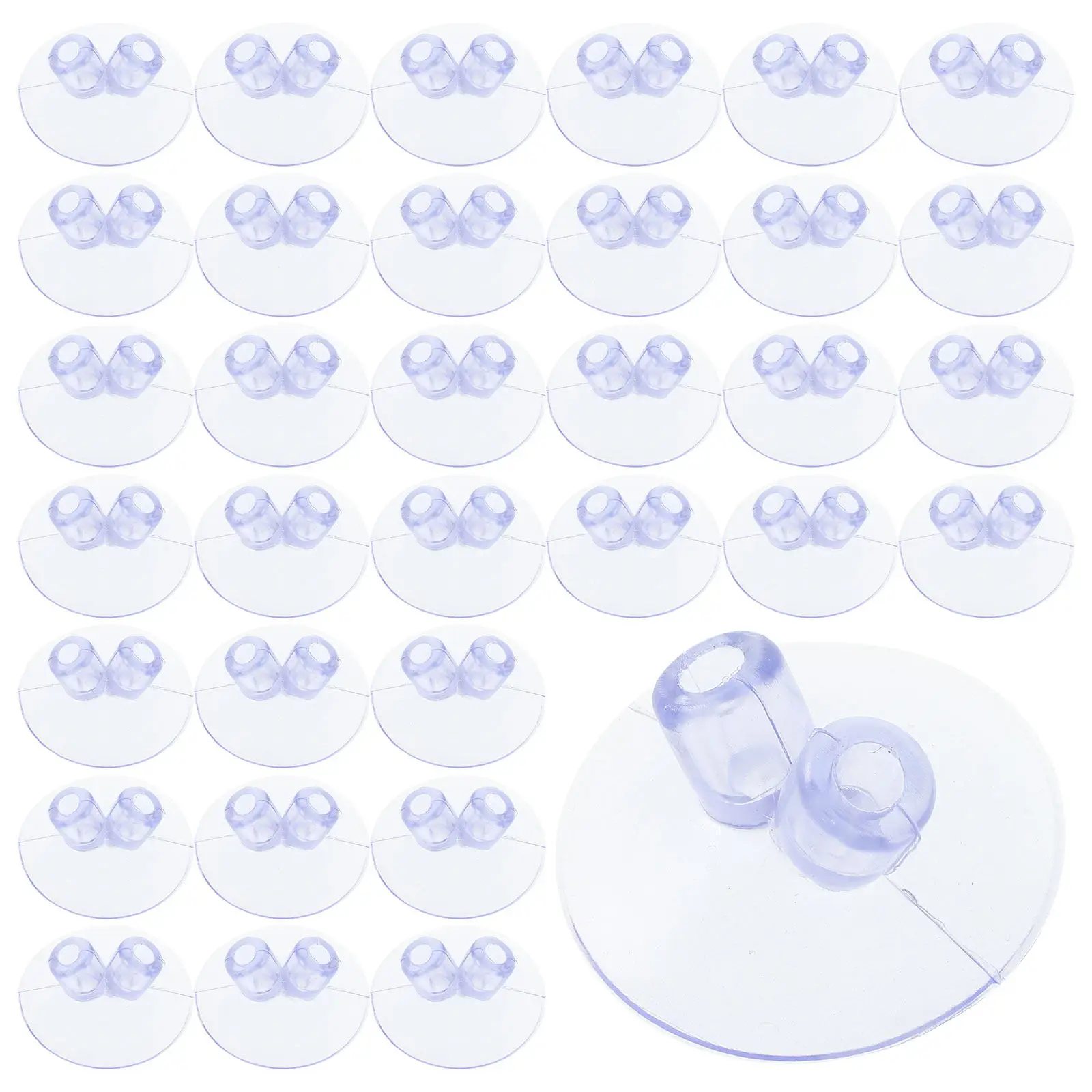 

100 шт. Компактные легкие присоски с 2 отверстиями для крепления флагштоков, с сильной адгезией, для столов, стеклянных поверхностей, демонстрации флагов