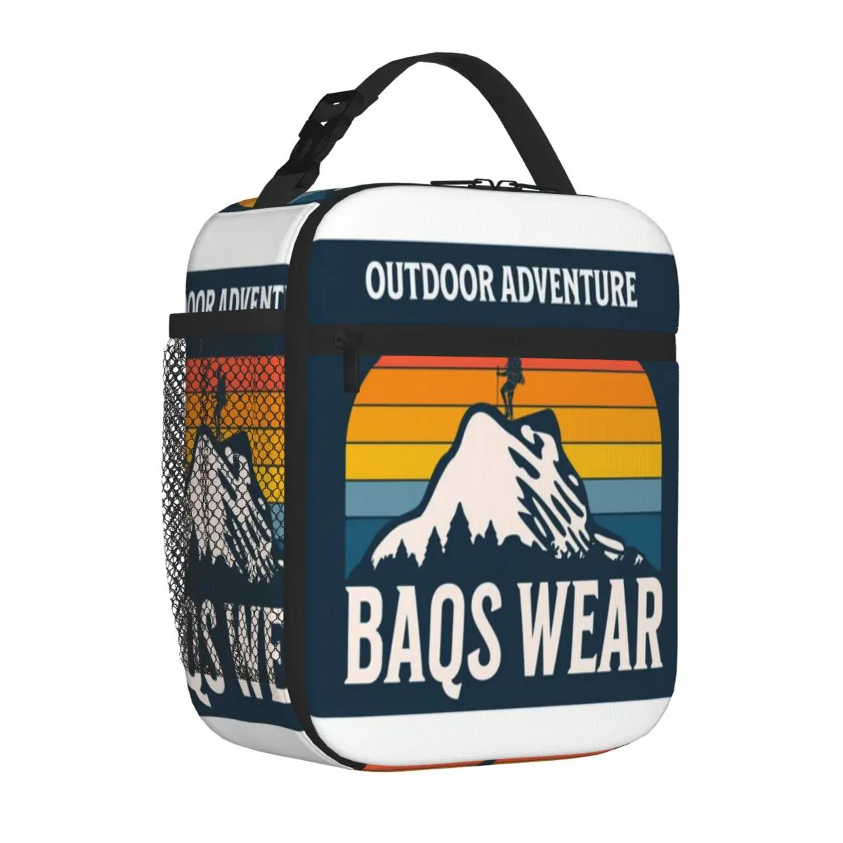 Hot Sale Outdoor Adventure By BAQSWEAR Stylish Outline Thermal Food Carrier Daily Outdoor Carry Lunch Bag