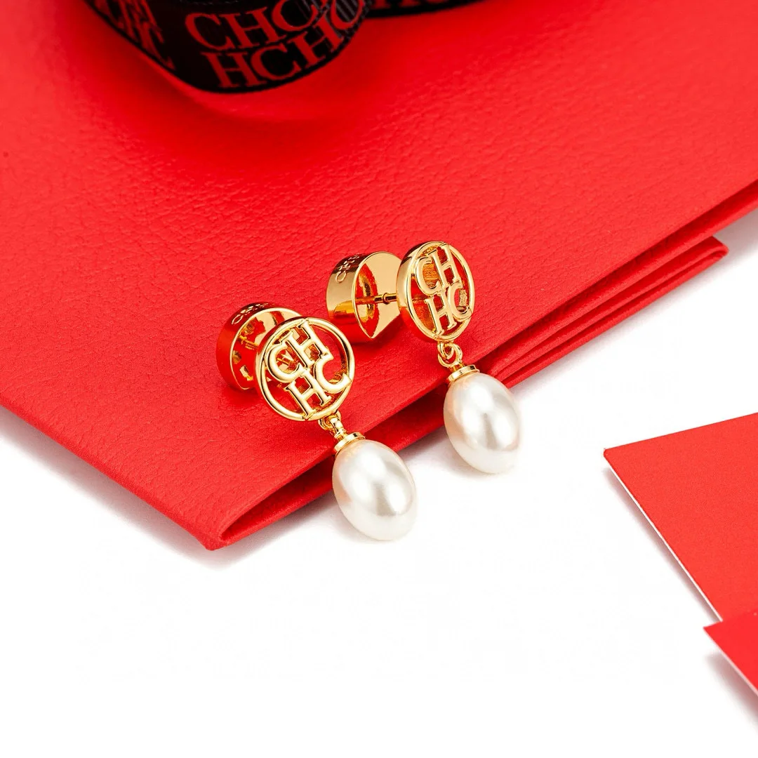 أقراط اللؤلؤ CHHC 2026 للنساء، أقراط متدلية أنيقة من الزركون، هدية مجوهرات أنيقة لا تسبب الحساسية لها #3