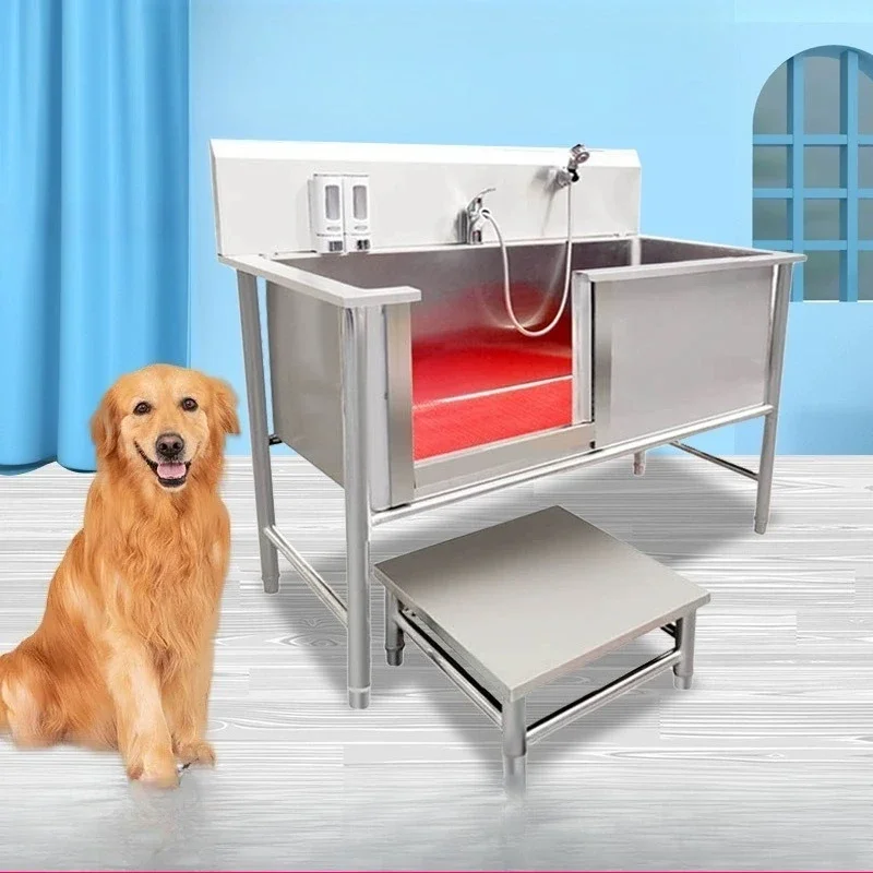 304 stainless steel dog wash pool, fully automatic collapsible bath sink